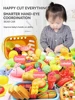 Kids Shopping Cart Trolley Play Set With Food Fruit Vegetables Accessories Play House Educational Toy Simulation Gifts for Girls 4