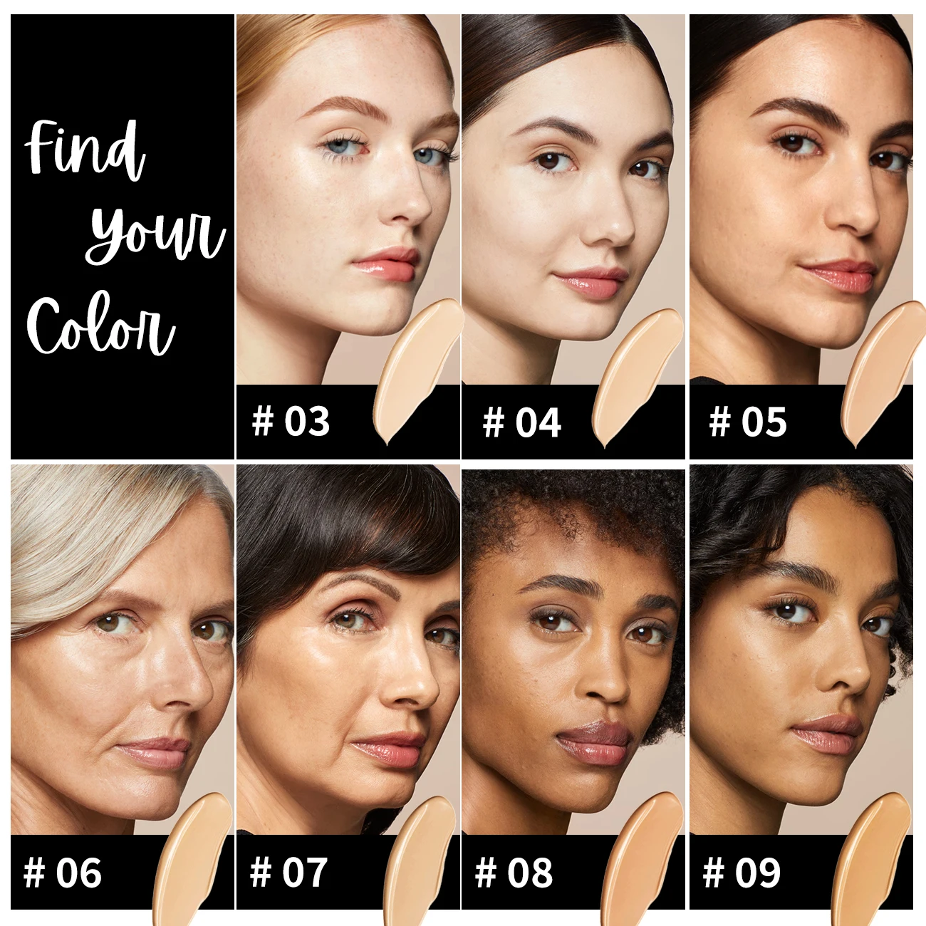 Waterproof Liquid Concealer Full Coverage, Matte Finish Long-Wearing Brightening Concealer, Multi-Use Facial Concealer Makeup 3