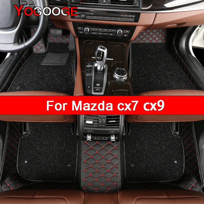 YOGOOGE Car Floor Mats For Mazda CX7 CX9 Foot Coche Accessories Carpets