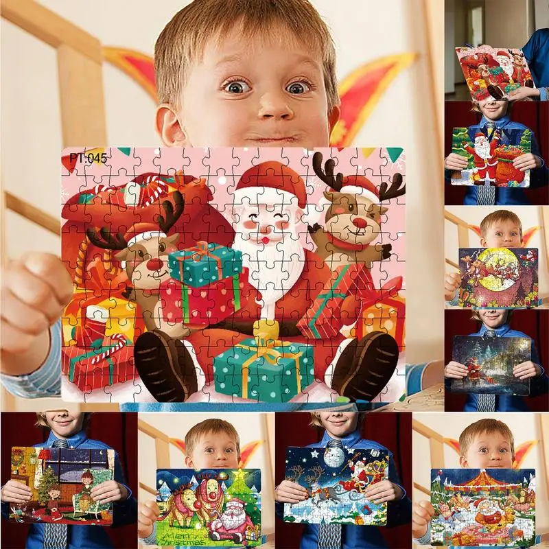 

Christmas Jigsaw Puzzles Christmas Santa Claus Puzzles Large Puzzle Winter Santa Claus Decoration For Girls Kids Children Ages 2