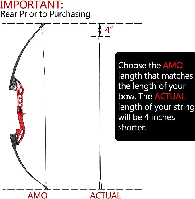 48-70inch Fast Flight Recurve Bow and Long Bow String Archery Accessory Bowstring 5