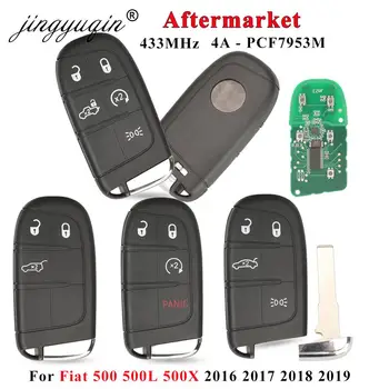 Keyforkess Aftermarket 3/4/5BTN chiave per auto a distanza per Fiat 500 500L 500X 2016 2017 2018 2019 Smart Fob Control 433MHz 4A Chip SIP22