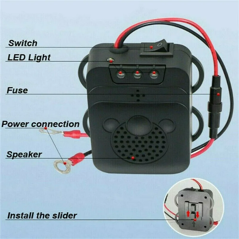 12V LED 라이트 울트라 소닉 해충 퇴치제 울트라 소닉 자동차 쥐 동물 마우스 고양이 해충 구충제 장치, 자동차 액세서리