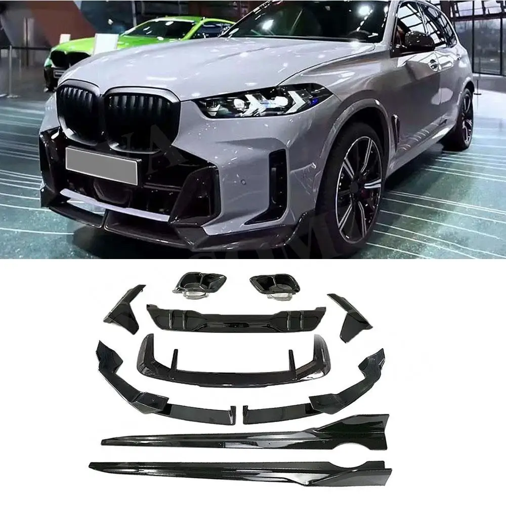 

ABS Car BodyKit Front Lip Side Skirts Rear Spoiler Rear Bumper Diffuser Splitters Exhaust Tips for BMW X5 G05 LCI M Sport 2023+