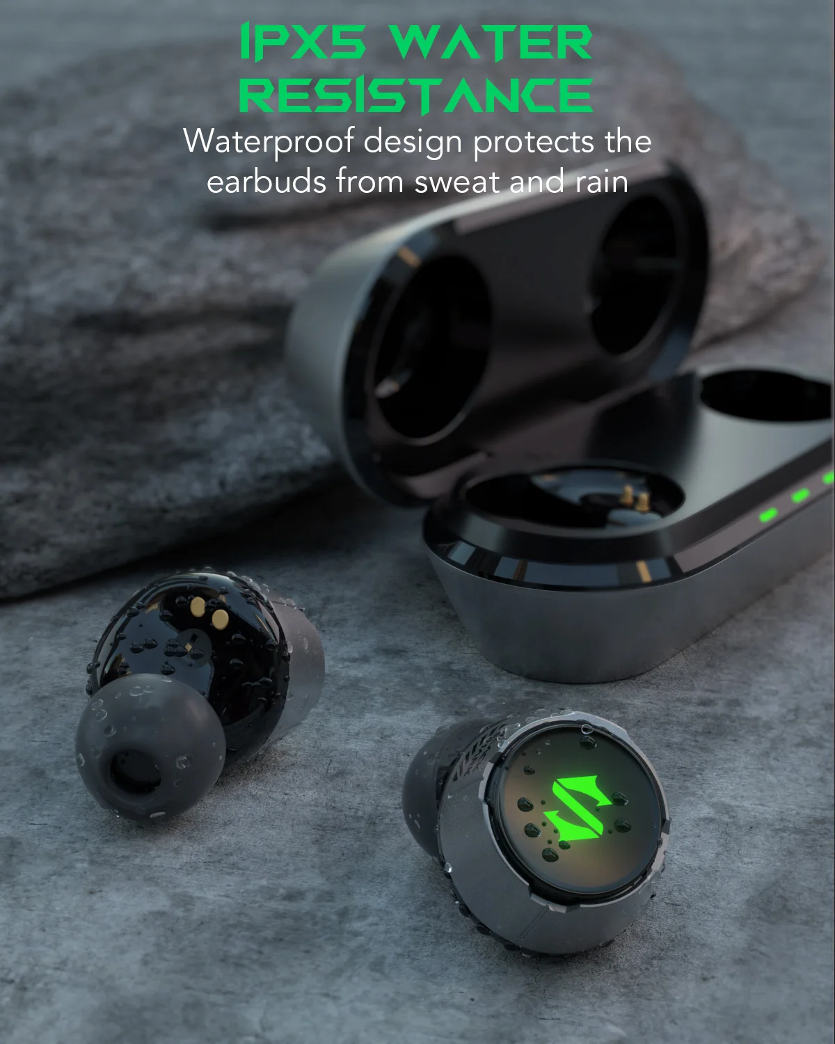 Black Shark Lucifer T4 Wireless Earbuds,Gaming Bluetooth Earbuds with Studio-Quality Sound, IPX5 Waterproof, 24h Listening Time 4