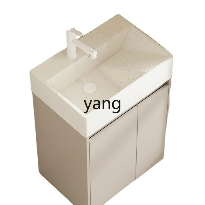 

CX Small Apartment Wash Basin Deep Basin with Washboard Balcony Home Laundry Tub Inter-Platform Basin