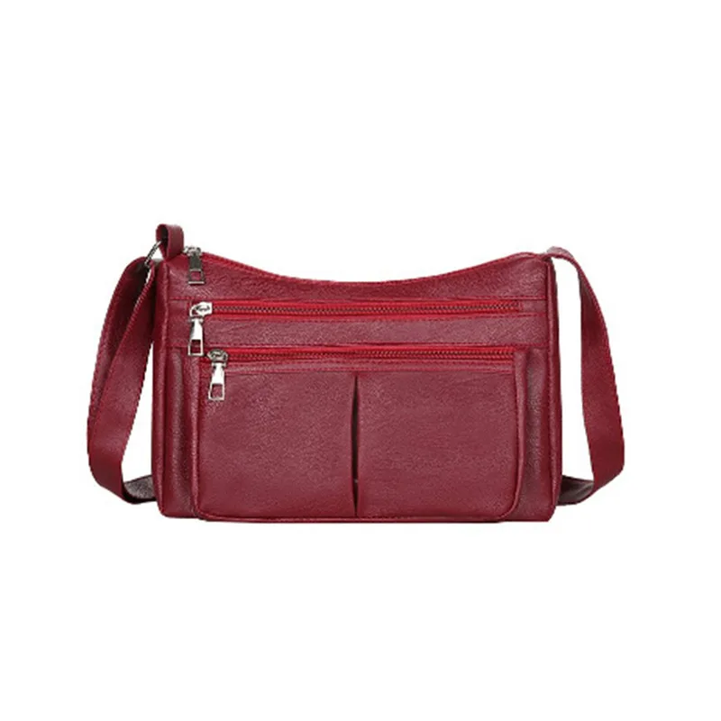 Fashion Women Bag Pu Soft Leather Shoulder Bag Multi-layer Crossbody Bag Quality Small Bag Brand Red Handbag Purses 11