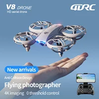 V8 Mini Drone 4K Profession HD Wide Angle Camera WiFi FPV RC Dron Height Keep Helicopter Foldable Quadcopter UAV Toys Gift