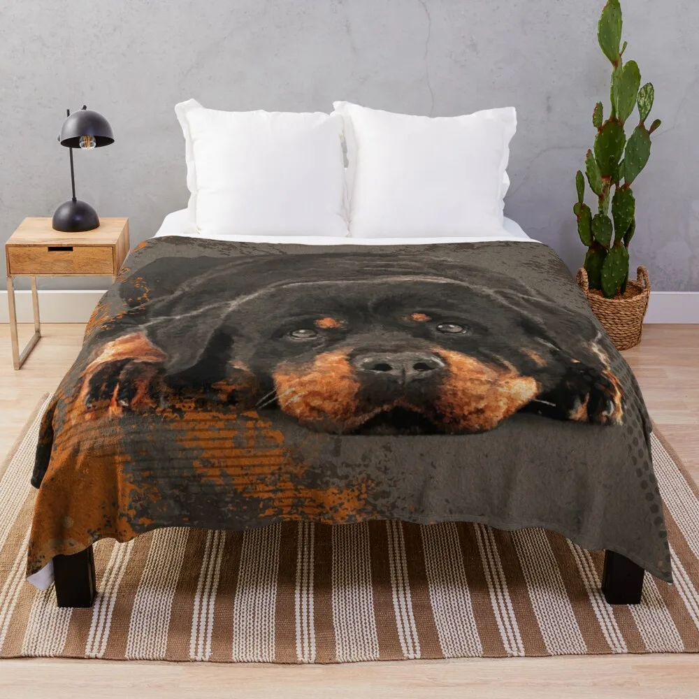 

Cute Rottweiler- MetzgerhundThrow Blanket