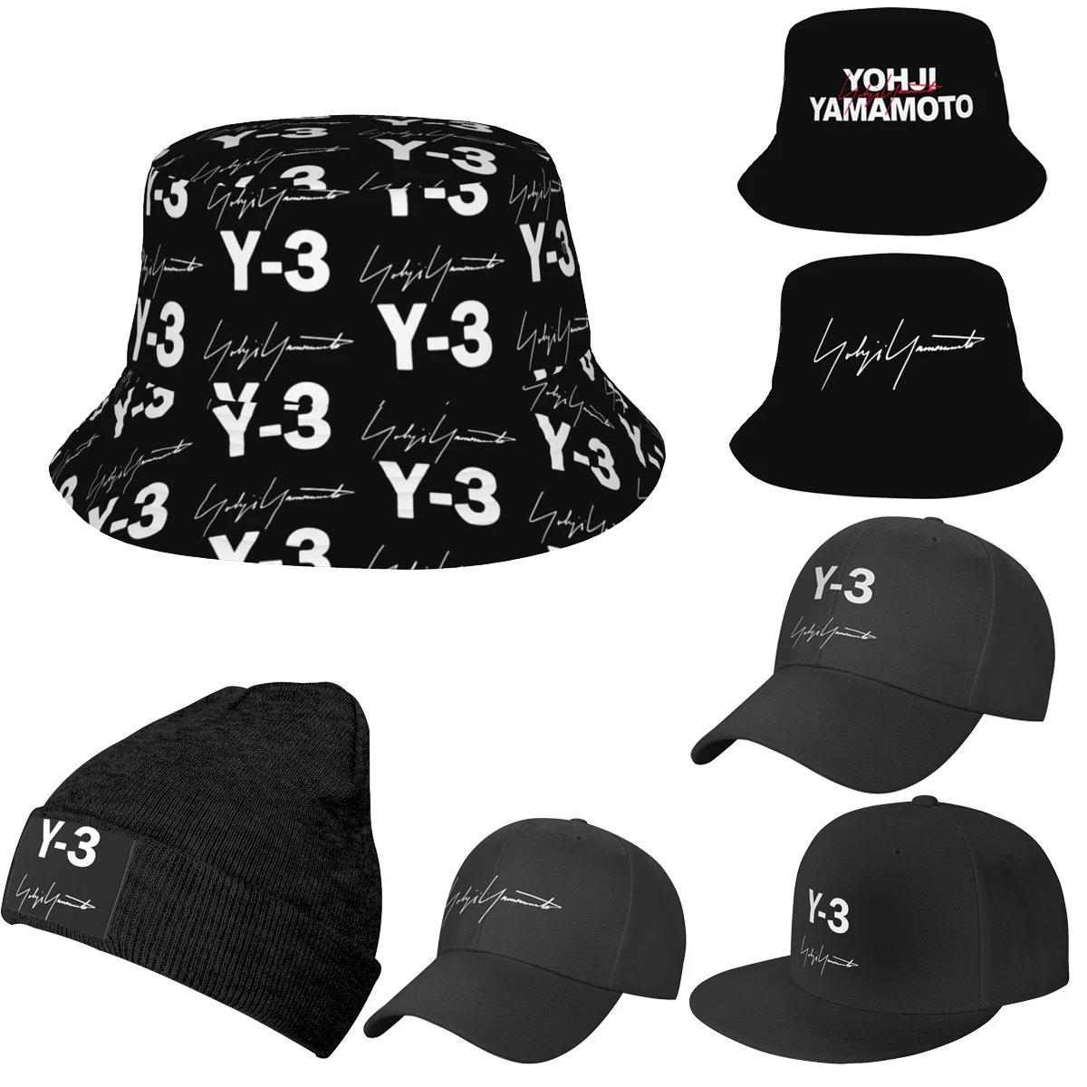 Unisex Bucket Hats Yohji Yamamoto Accessories Travel Headwear Y3