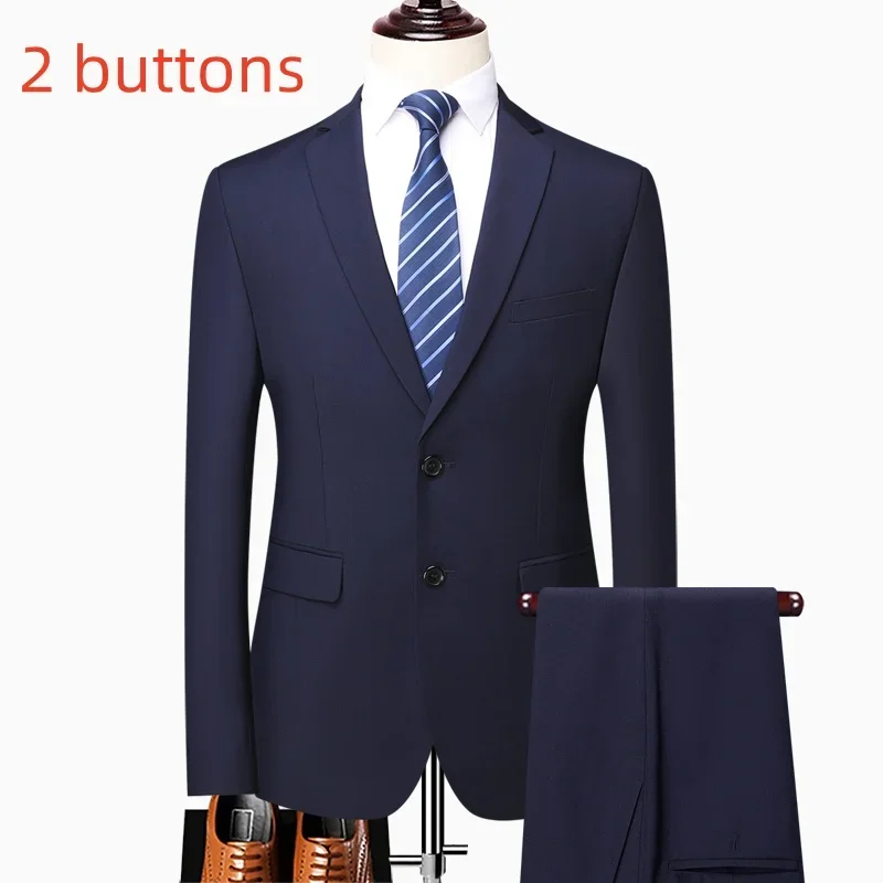 Navy 2 buttons