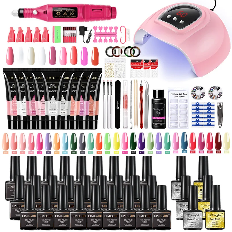 Nail Set With Nail Lamp Nail Dryer Nail Drill Machine Manicure Set Kit