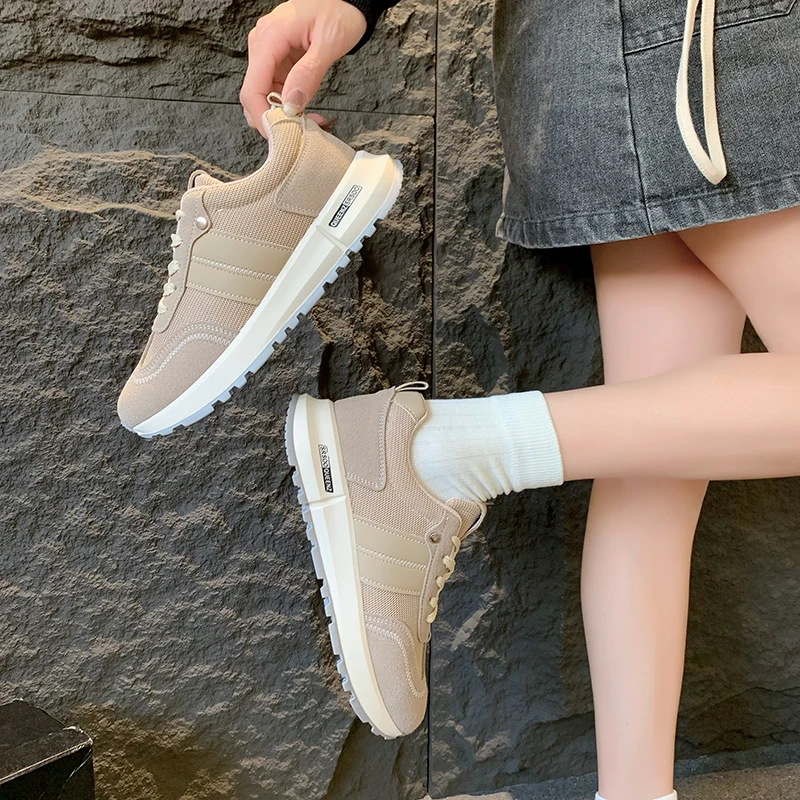 Women's Trendy Casual Shoes Spring 2024 Street Style Korean Ladies Version Gump Sneakers Female Running Shoes Height Increasing