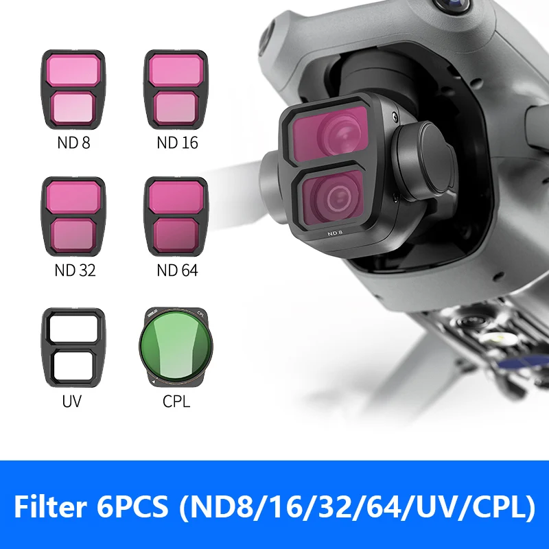 STARTRC ND FILTERS SET FOR DJI AIR 3 DRONE ( ND8 ND16 ND32 ND64 )