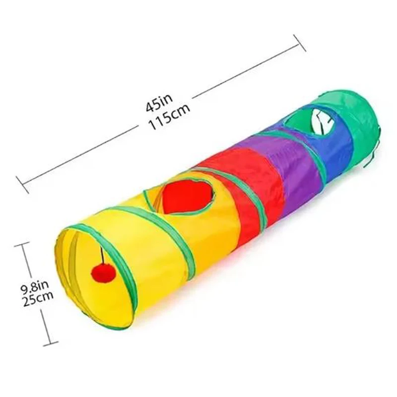 Hot Cat Tunnel Pet Tube Collapsible Play Toy Indoor Outdoor Kitty Puppy Toys for Puzzle Exercising Hiding Training Pet Toys 6