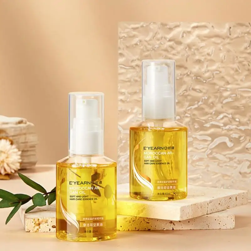 Capelli Marocchini Olio Di Argan Capelli Morbidi Nutriente 50Ml Migliora L'Effetto Crespo Cura Dei Capelli Olio Per La Cura Dei Capelli Olio Essenzial