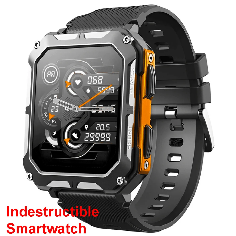 

2023 C20 Pro Smart Watch for Men Sports Smartwatch IP68 Waterproof Bluetooth Call 380mAh Lifetime 123 Sports Modes 1.83 Inch