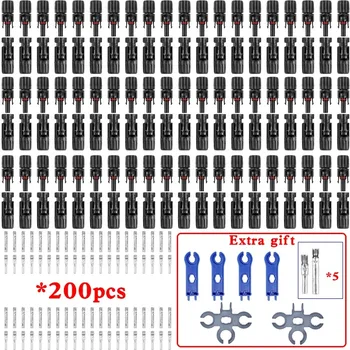 ปลั๊กขั้วต่อโซลาร์เซลล์10/20/40/100/200ชิ้นปลั๊กเชื่อมต่อพลังงานแสงอาทิตย์1000V DC 30A เซลล์แสงอาทิตย์/MC สาย2.5/4/6มม. ² สำหรับชิ้นส่วนแผงโซล่า 1