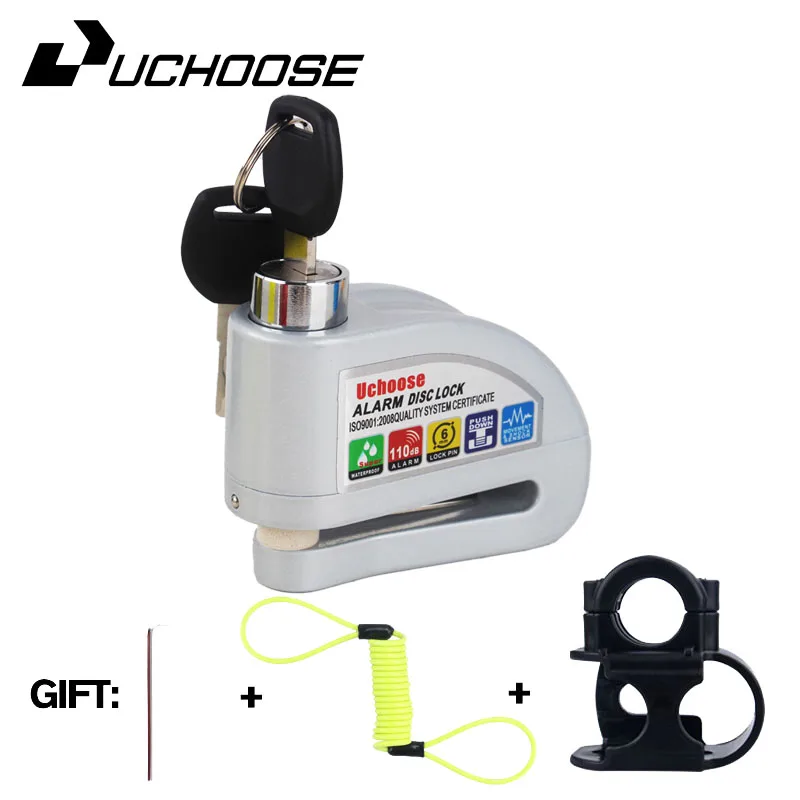 Waterproof Anti-Theft Motorcycle Disc Brake Alarm Lock with Bag and Reminder Rope - Free Shipping