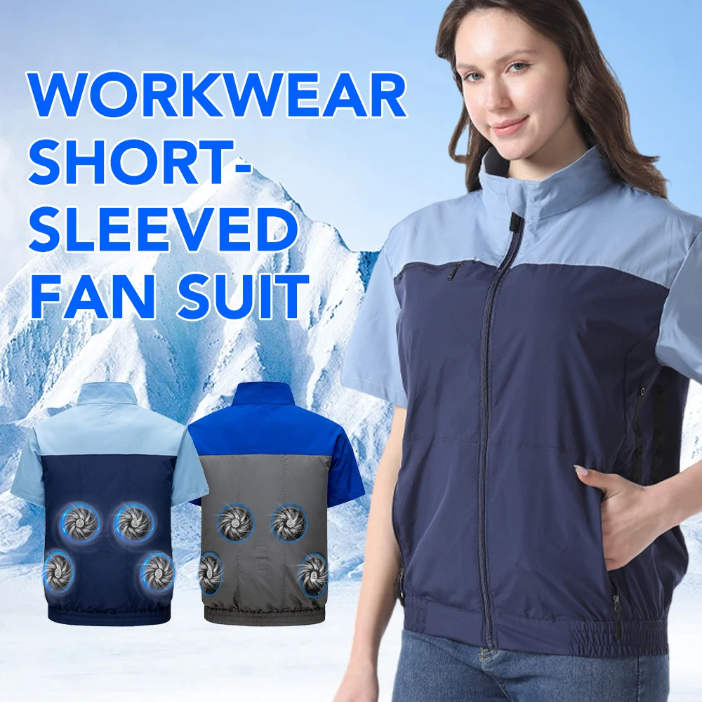 ملابس صيفية للتبريد بأكمام قصيرة لتكييف الهواء مع...