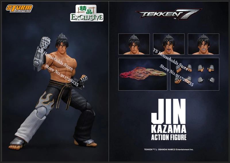 스톰 토이즈 BNTK06 1/12 Collectible PAUL PHOENIX Jin Kazama 애니메이션 미니 액션 피규어 6 풀 세트 군인 모델 팬 컬렉션