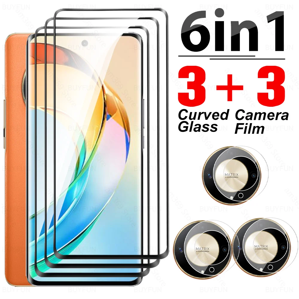 

For Honor X9b 5G Curved Glass 6To2 Tempered Glass Camera Film Honer X 9b X9 X 9 B HonorX9b HonorX9 B 2023 6.8'' Screen Protector