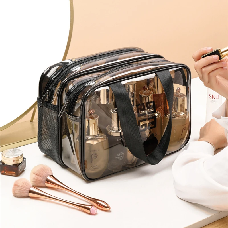 Women Portable Travel Wash Bag Female Transparent Waterproof Makeup Storage  Pouch Large Capacity Cosmetic Organizer Beauty Case