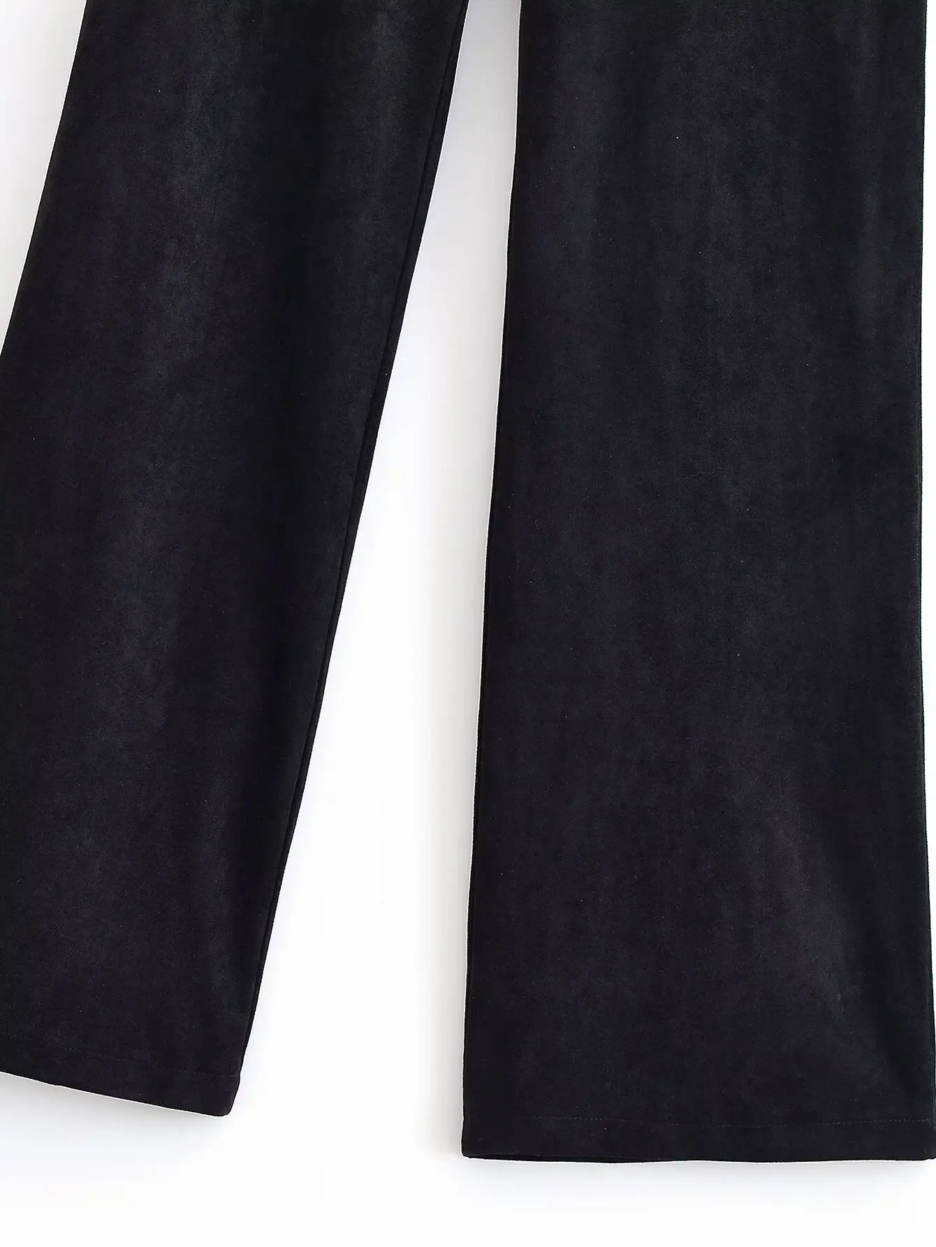 Women Spring Autumn Fashion Leisure Long Pants Female Rivet Decoration High Waist Wide-Leg Pants With Belt Lady Elegant Trousers