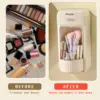 Wall Mounted Brush Holder Makeup Brush Organizer,360° Rotating Storage Holder for Cosmetics Makeup Organizer with Drawers 3