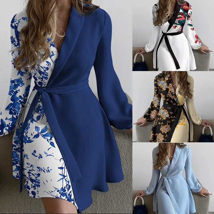 

Autumn/Winter Hot Selling New European And American Polo Neck Simple Fashion Style Slim Fit Women's Dress