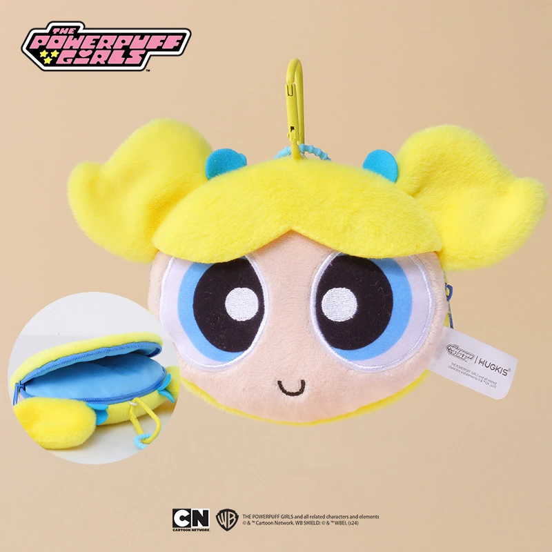 Powerpuff Girls Plush Purses Small Hanging Bag Coin Bag Earphone Storage ID Card plush coin purse