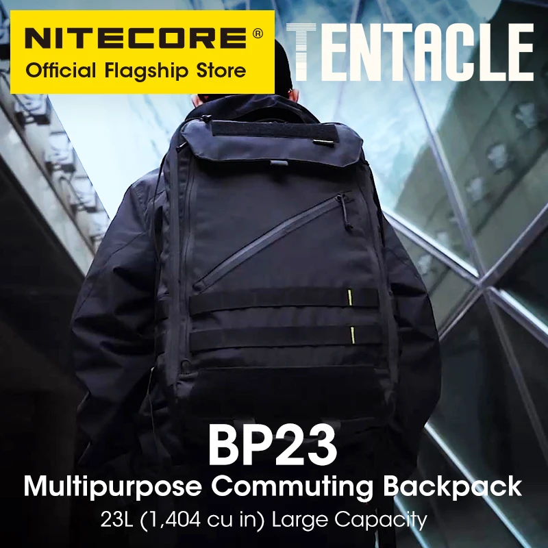 

Nitecore BP23 23L Waterproof Commuter Backpack Overnighter Trekking Fishing Sport Travel Backpacks 600D for 15.6" Laptop Tablet