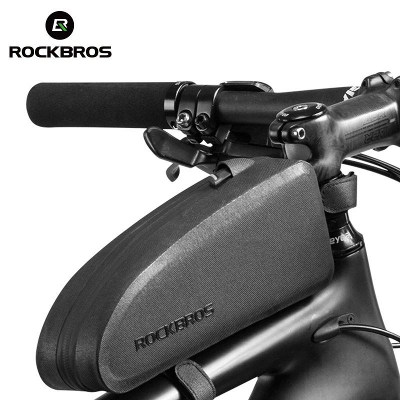 ROCKBROS Bicycle Bag Waterproof Cycling Top Front Tube Frame Bag Large Capacity MTB Road Bicycle Pannier Black Bike Accessories|Bicycle Bags & Panniers| - AliExpress
