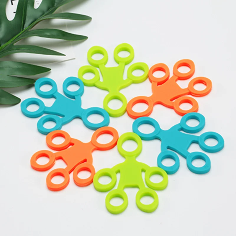 Fidget toy sensory fidget toy anti stress toy finger sensory toy Finger Grip Silicone Ring Exerciser Antistress Resistance Band Fitness Stretcher 3 Levels Finger Sensory Toy for Autism ADHD
