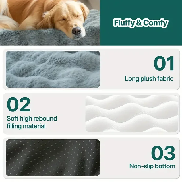 1pc Faux Rabbit Fur  Large Dog Mat Cat Bed Pet Mattress Fun Luxury Plush Pet Bed Suitable for Small To Medium Dogs and Cats애견용품 3