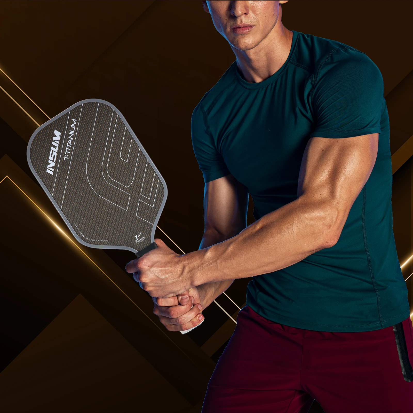 INSUM T-Titanium Pickleball Paddle USAPA certified CTS-Carbon Titanium Surface 1st titanium Tech Pickleball racket High Grit