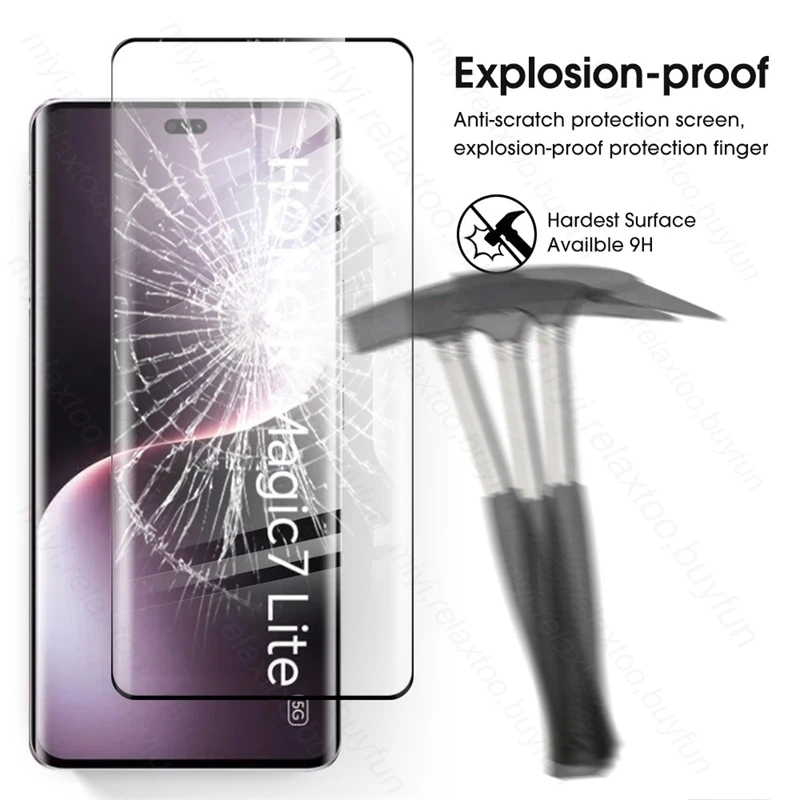 Premium 9D Curved Tempered Glass Screen Protector with Camera Shield