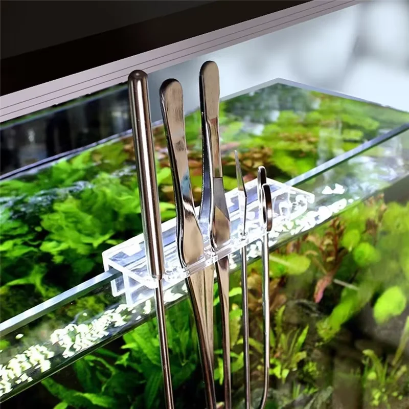 Aquarium Cleaning Tools Scissor Tweezer Plants Wave Scissors Grass Stainless Storage Holder Aquarium Accessories