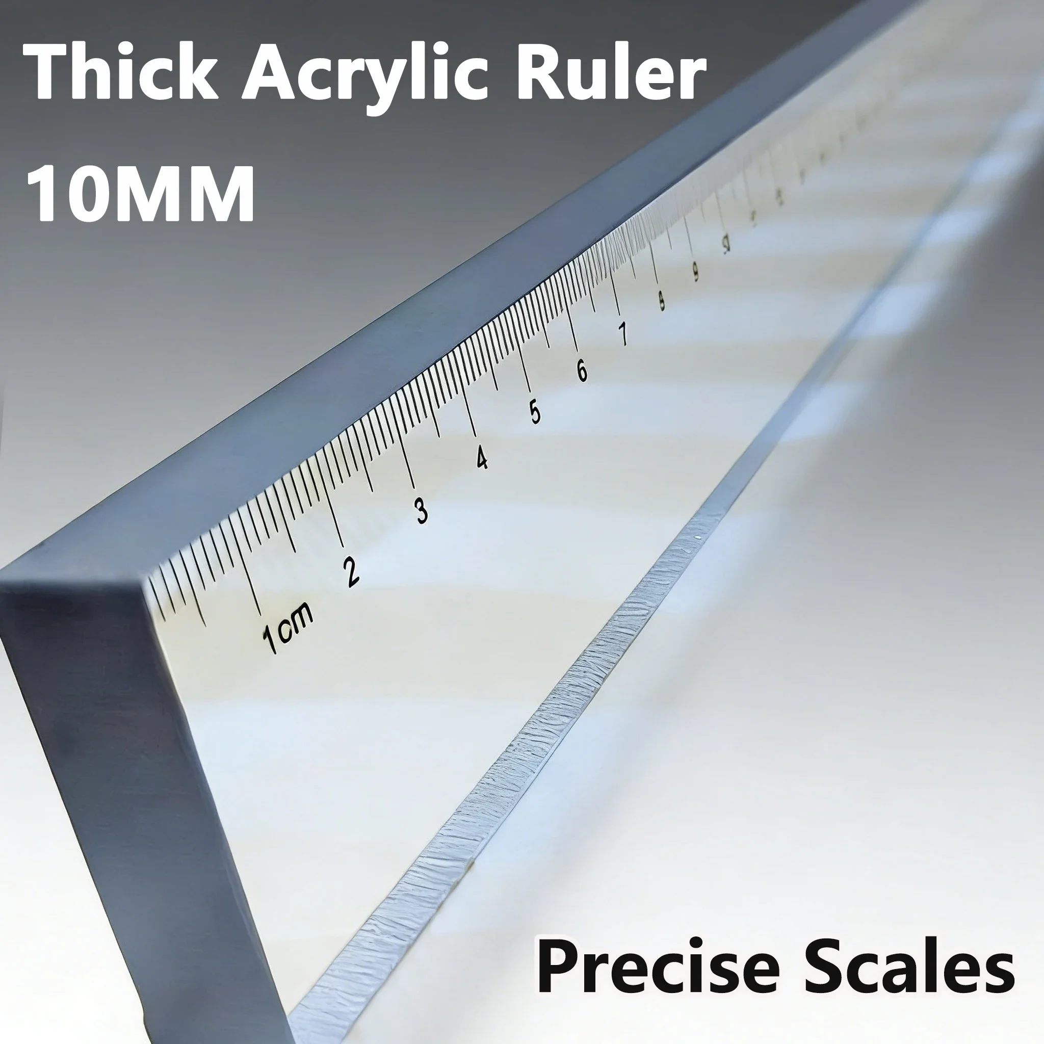 두꺼운 투명 자와 종이무게가 있는 자 |   다목적 측정 및 절단 가이드 |   투..
