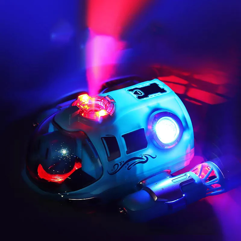 RC Boat Remote Control Boats Spray Powerboat Twin Propeller 2.4G Radio Controlled Ship with Lights Toys for Boys Girl Kids Gifts 6