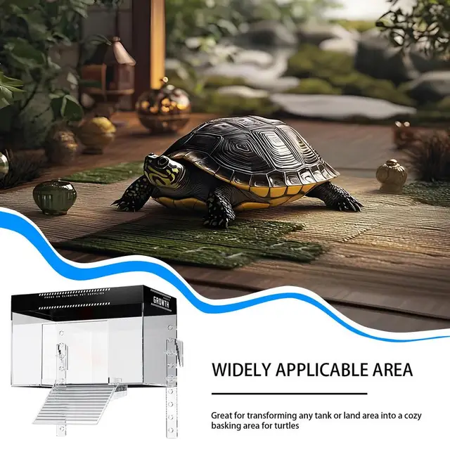 Schildkröten Sonnenplatz Mit Deckel - PC Landteil Für Aquarium 20cm/25cm
