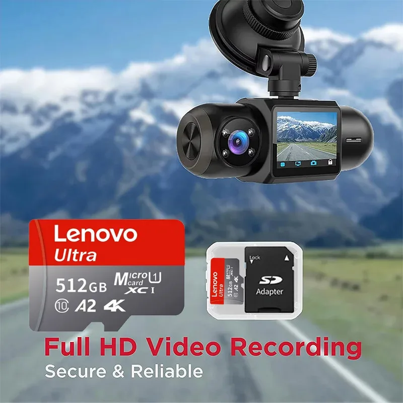 Lenovo High Speed Micro SD Memory Card 512GB 4K Full HD Video Compatible with Phone GoPro Action Camera 1TB 128GB 256GB