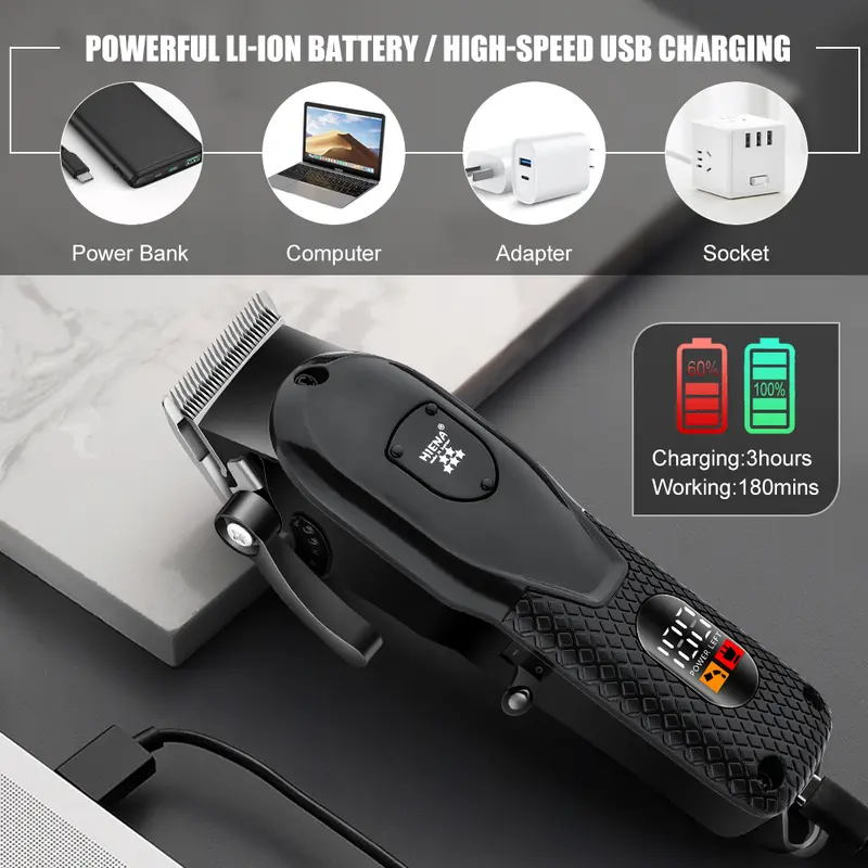 HIENA hair clipper Shaver Professional electric scissors push Barber shop hair trimmers Hair cutting machine trimmer for men - Image 4