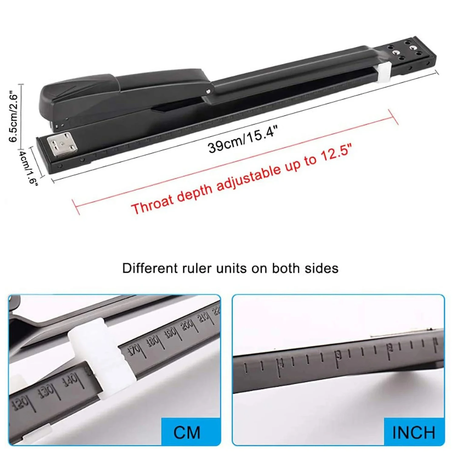 Easily Extendable Stapler, 20-Blade Capacity, Ergonomic Design, Suitable for Home, School, and Office. - 2