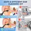 2024 Electric Ear Wax Removal Kit, Water Powered Ear Cleaning Tool with Irrigation Flusher 4 Pressure Settings Safety Ear Washer 5