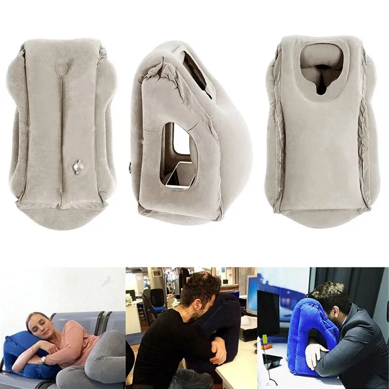 Inflatable Travel Pillow for Airplane Neck Air Pillow Sleeping Avoid  Shoulder Pain Comfortably Support Head Chin Lumbar Napping