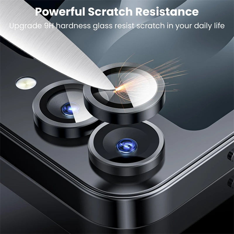 Premium Metal Camera Lens Protector with Tempered Glass Screen Film - Full Coverage for Samsung Galaxy Z Flip Series