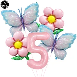Colorful Butterfly Foil Balloon Set - Party & Event Decorations - As Shown (Clear)