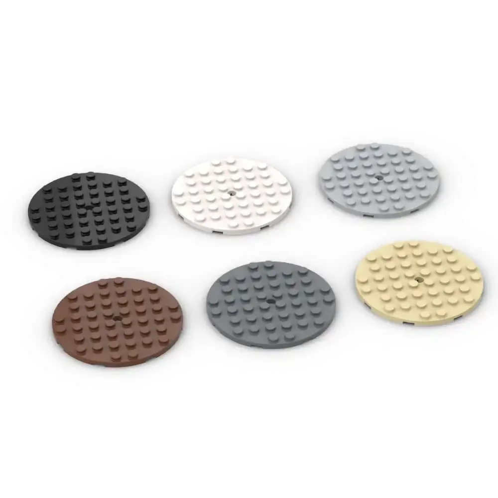 MOC 1PCS 라운드 74611 8x8 구멍이 있는 플레이트 빌딩 블록 세트 보드 벽돌 장난감 소년 어린이 특별 휴일 생일 선물