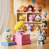 Disney Princess Micro Building Blocks Mickey Mouse Winnie Friend Figure Donald Duck 60 Style Assembled Mini Brick Toys For Kids 1